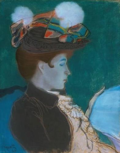 Louis Anquetin Louis Anquetin, Reading women oil painting image
